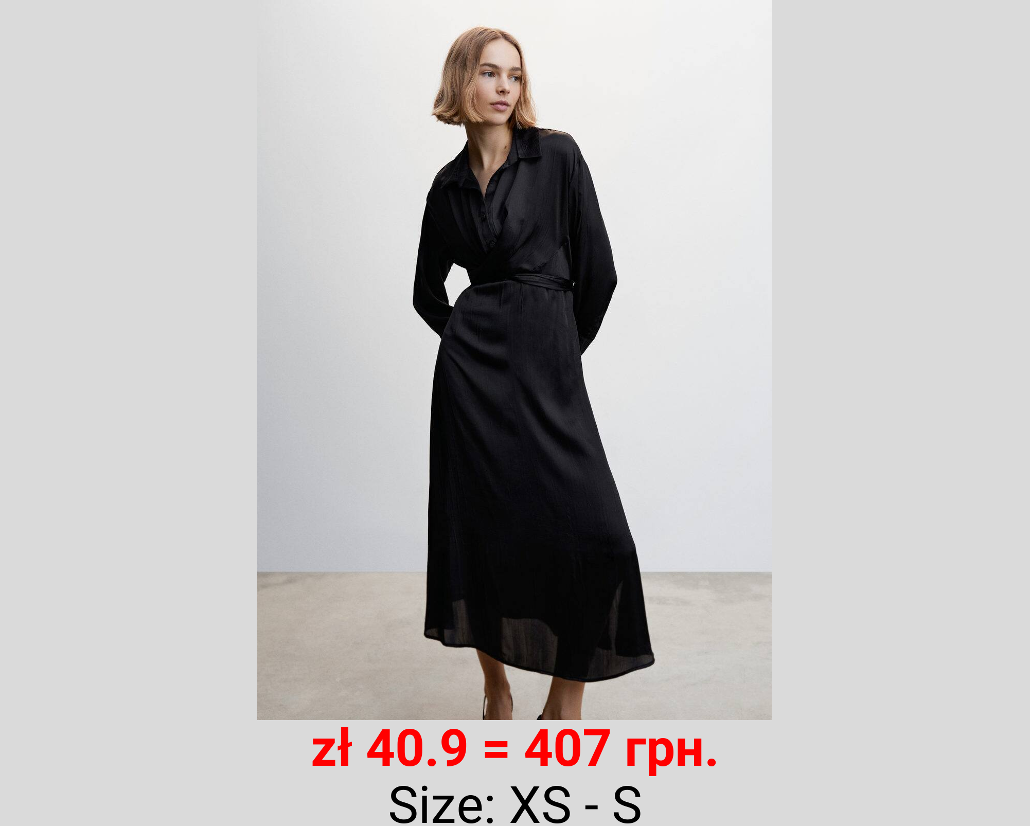 Vestido camisero cruzado