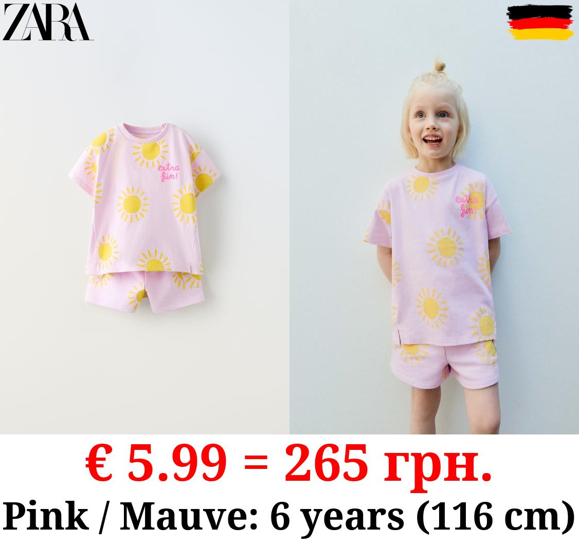 PRINT T-SHIRT AND BERMUDA SHORTS SET