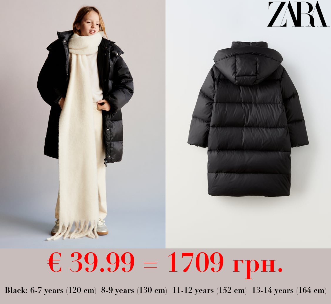 EXTRALONG DOWN AND FEATHER JACKET