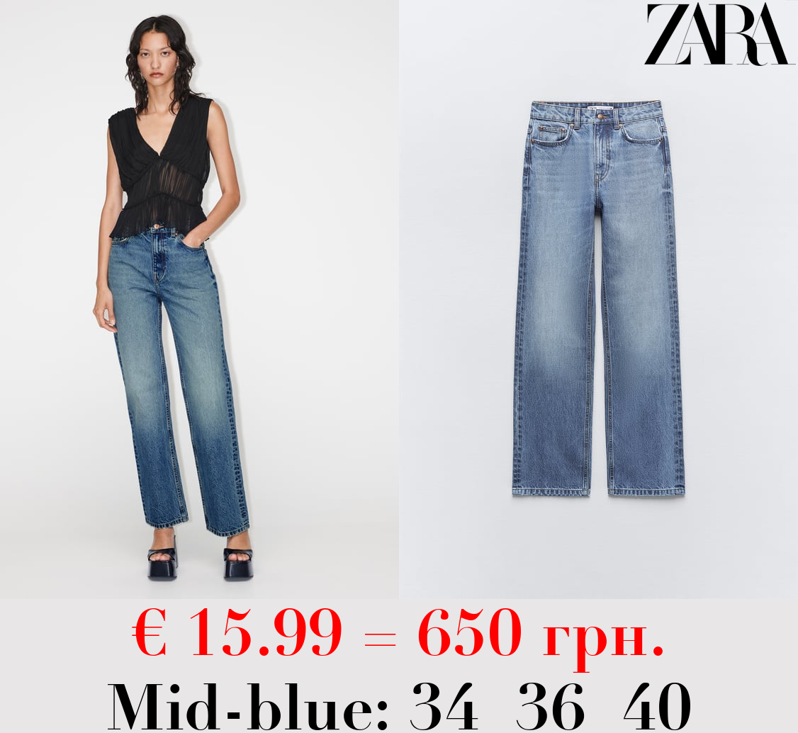 Z1975 STRAIGHT-FIT HIGH-WAIST LONG LENGTH JEANS