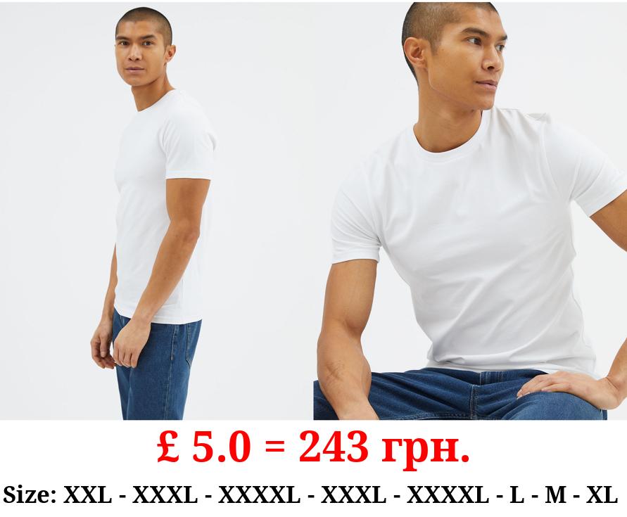 White Plain Muscle Fit T-Shirt