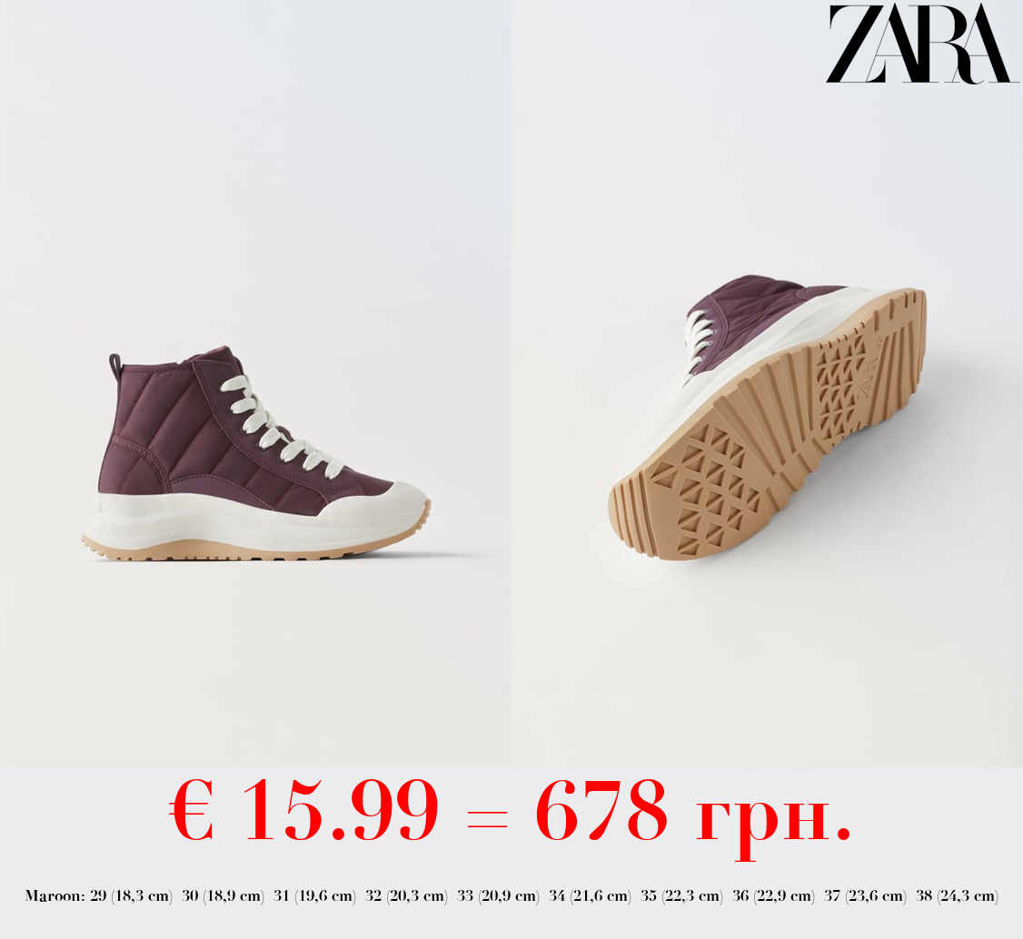 QUILTED HIGH-TOP SNEAKERS