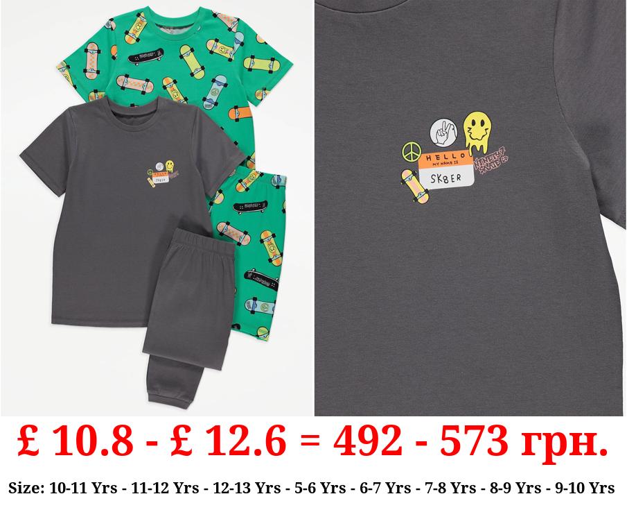 Skater Jersey Pyjamas 2 Pack