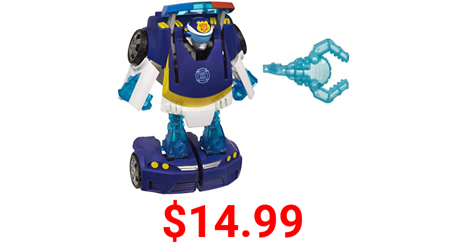 Playskool Heroes Transformers Rescue Bots Energize Chase the Police-Bot Action Figure, Ages 3-7 (Amazon Exclusive)