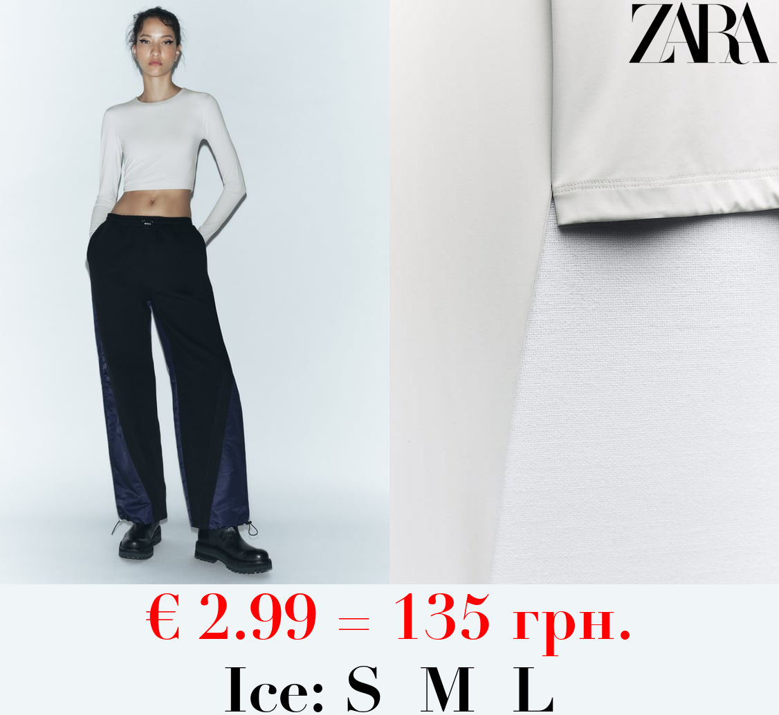 CROPPED POLYAMIDE T-SHIRT