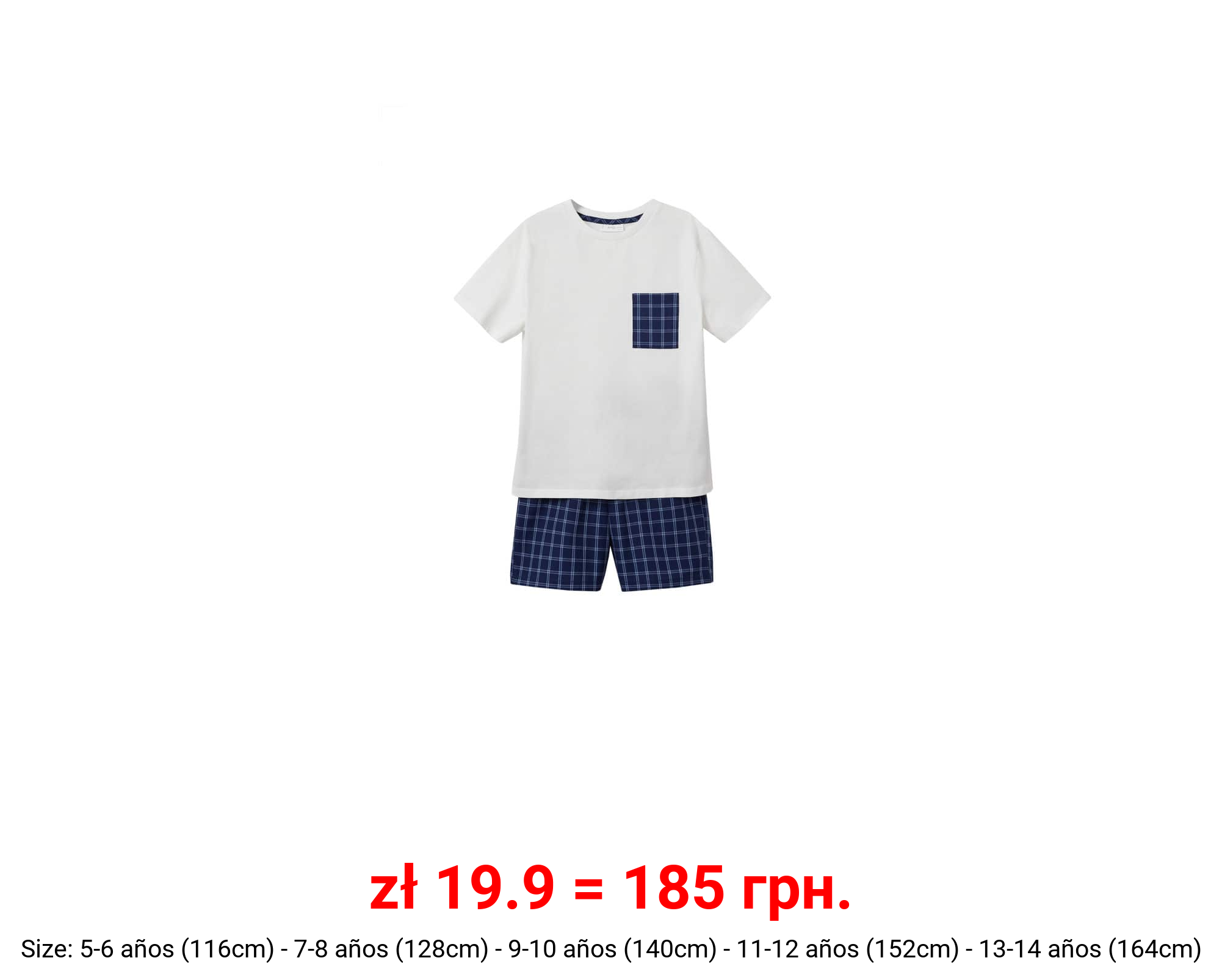 Pijama corto algodón