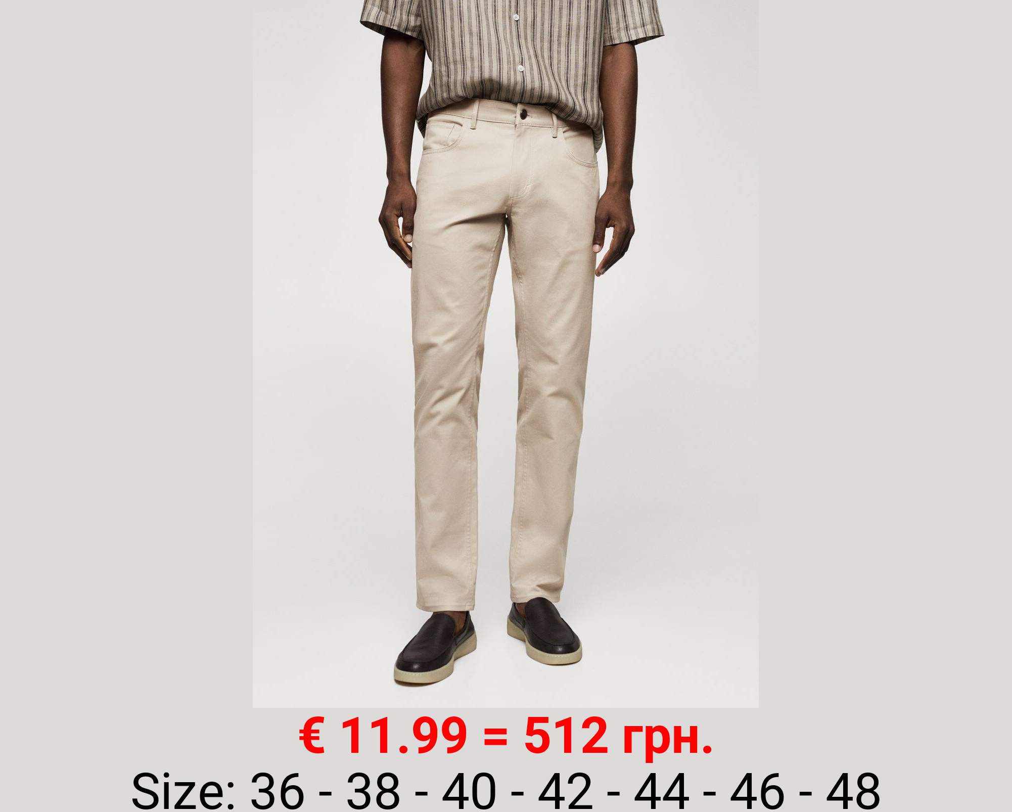 Pantalón tejanero slim fit sarga