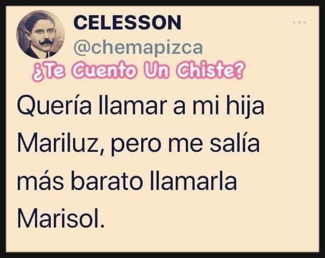 De nombre Mariluz o Marisol
