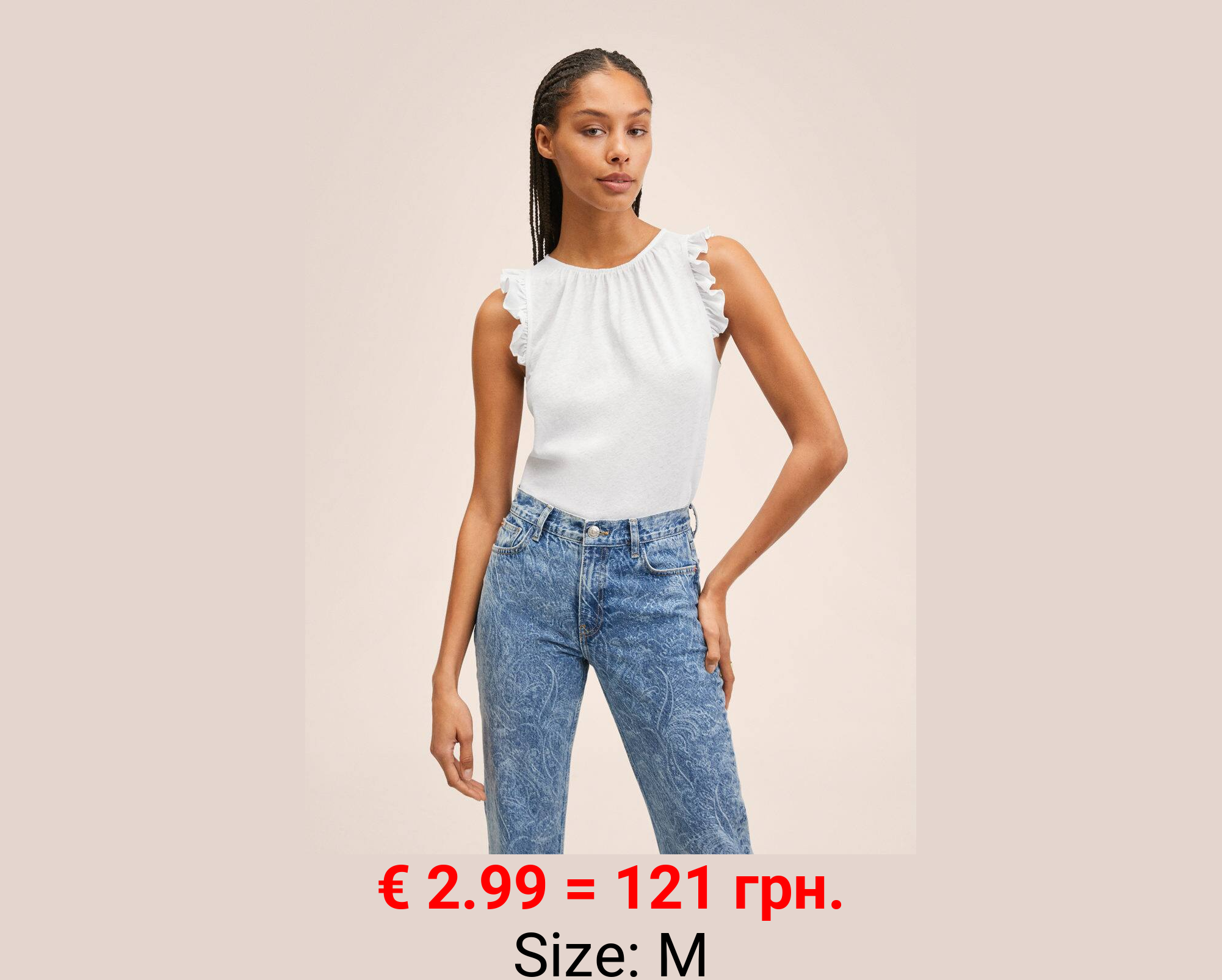 Top algodón volantes