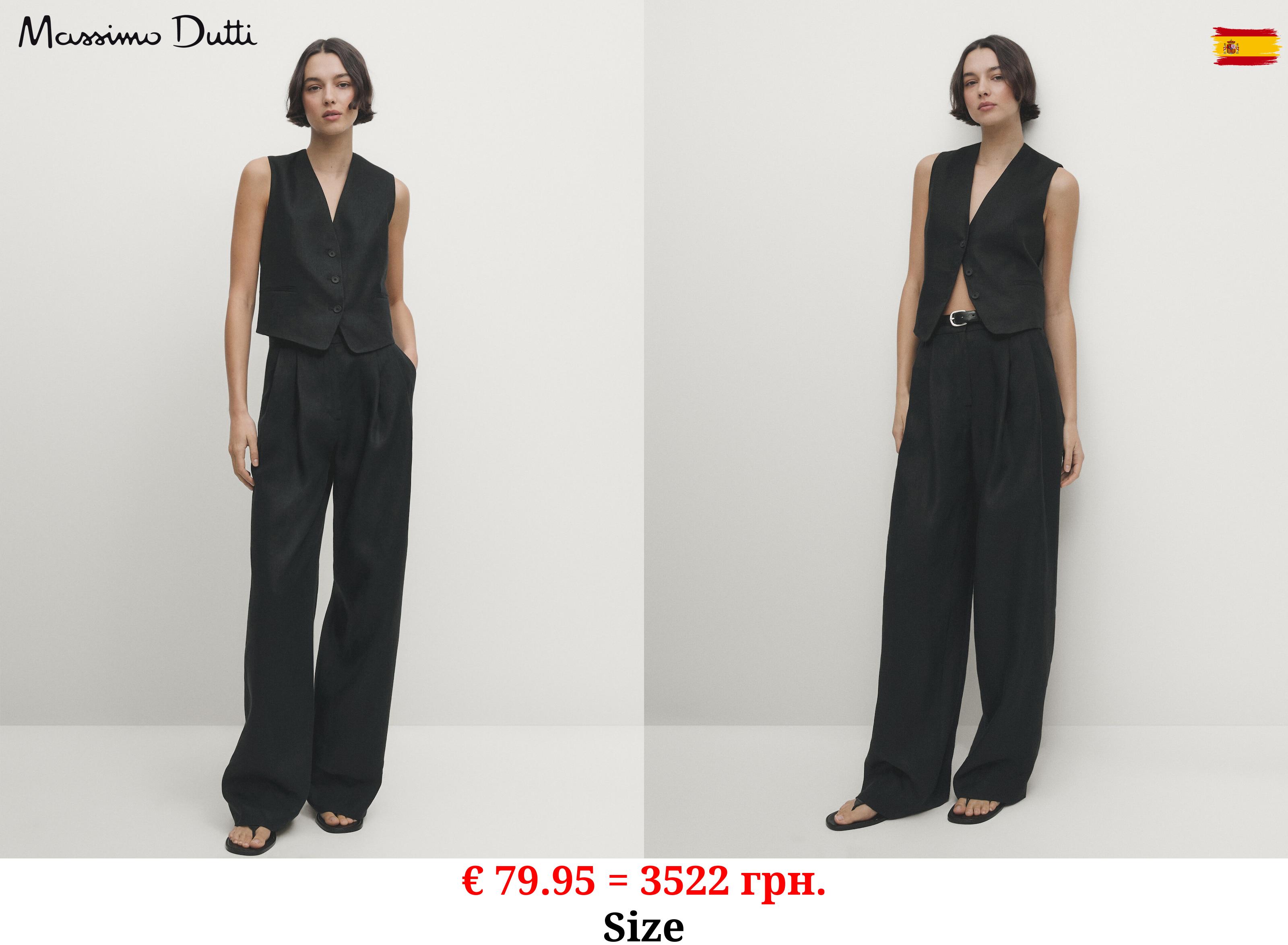 Straight fit double dart trousers BLACK