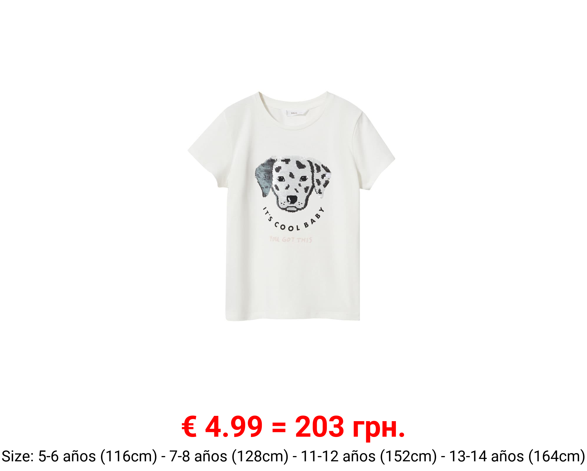 Camiseta animal lentejuelas