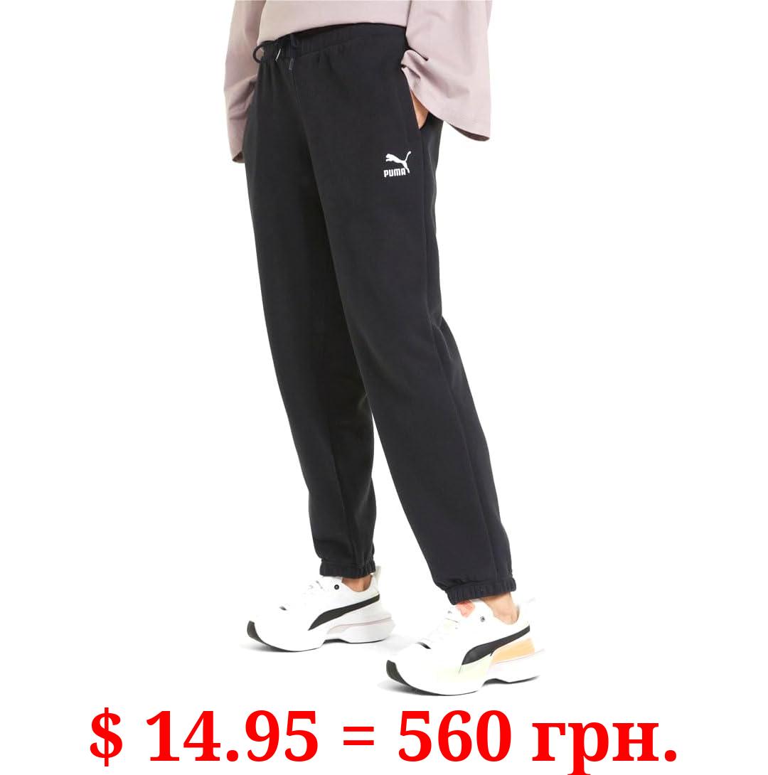 PUMA Womens Classics Relaxed Drawstring Joggers Casual Comfort Technology - Black