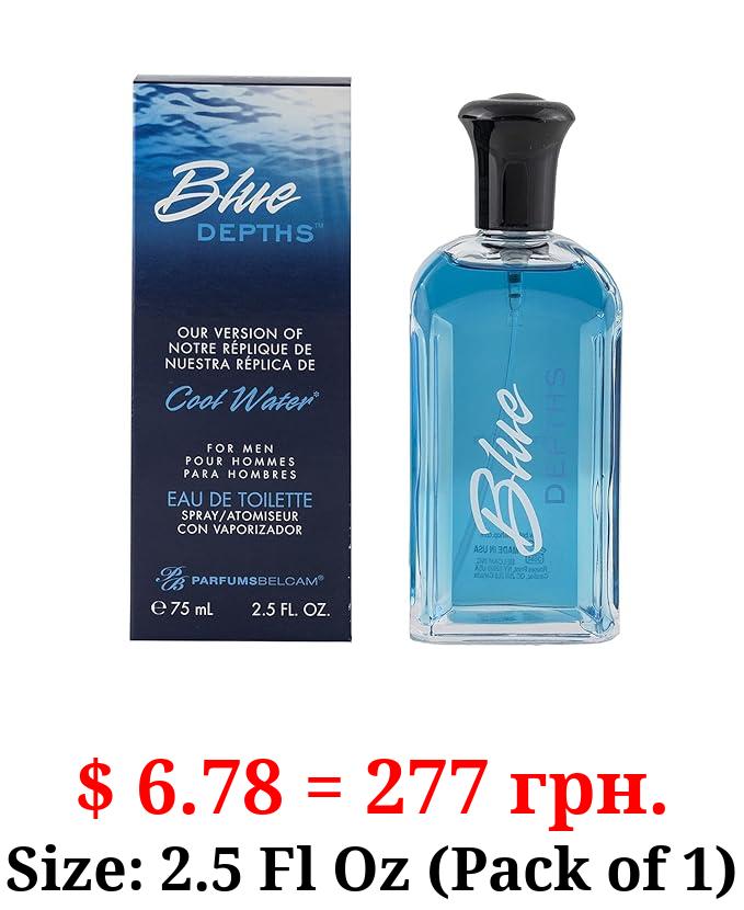 PB ParfumsBelcam Blue Depth Eau de Toilette Spray, Our version of a designer 3.4 Fl Oz