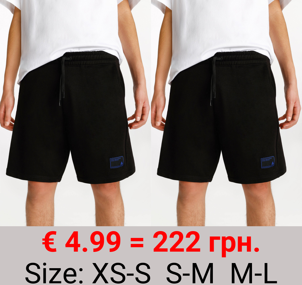 Basic plush Bermuda shorts