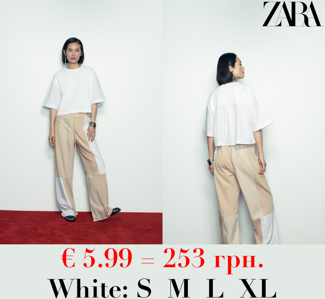 COMBINED POPLIN T-SHIRT