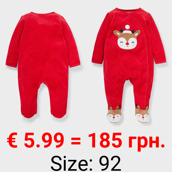Baby-Weihnachts-Schlafanzug - Bio-Baumwolle - gepunktet