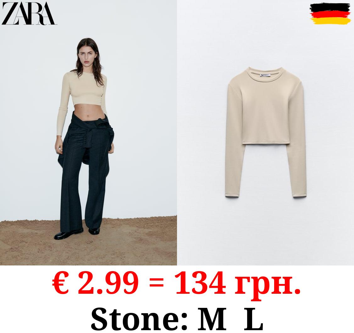 COTTON AND MODAL CROP TOP
