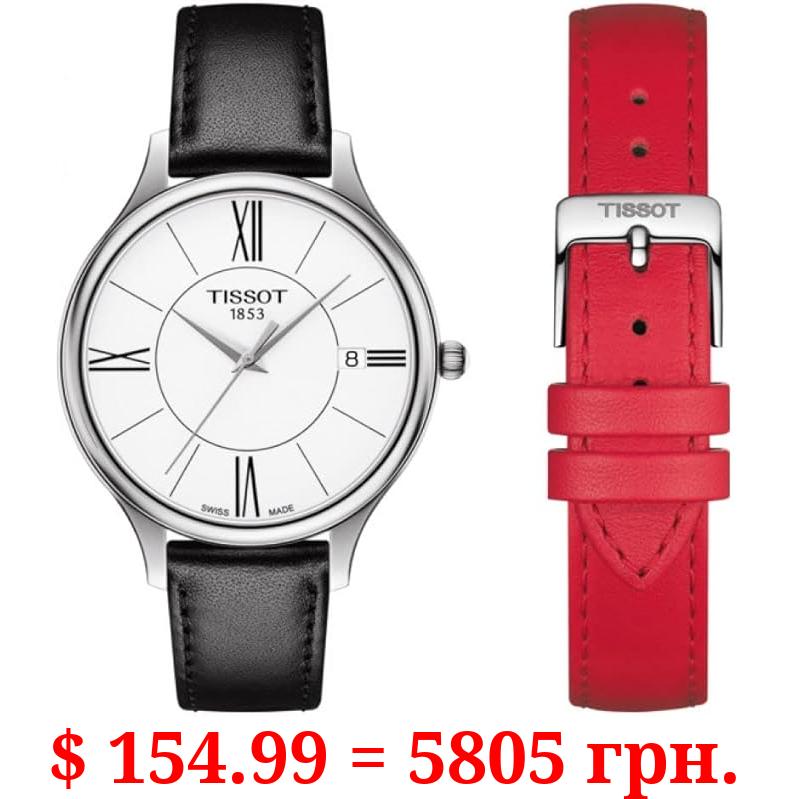 Tissot Bella Ora White Dial Black Leather Ladies Watch T1032101601800
