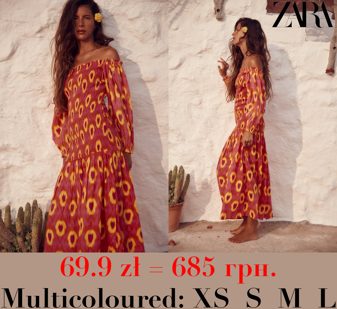 PRINTED MIDI DRESS
