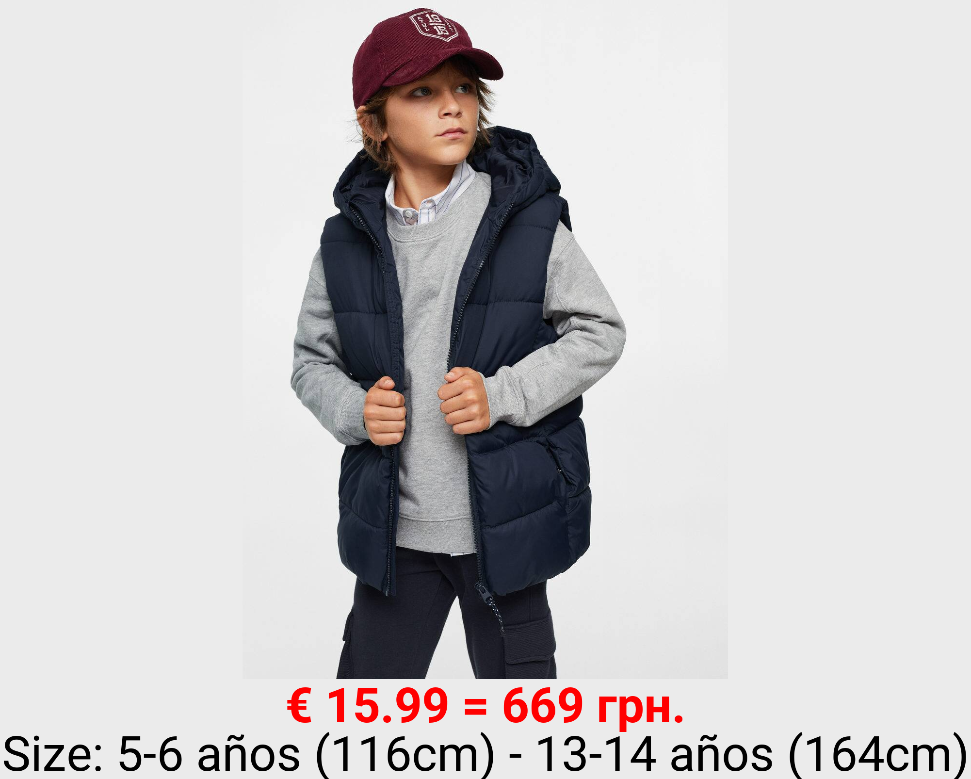 Chaleco acolchado capucha