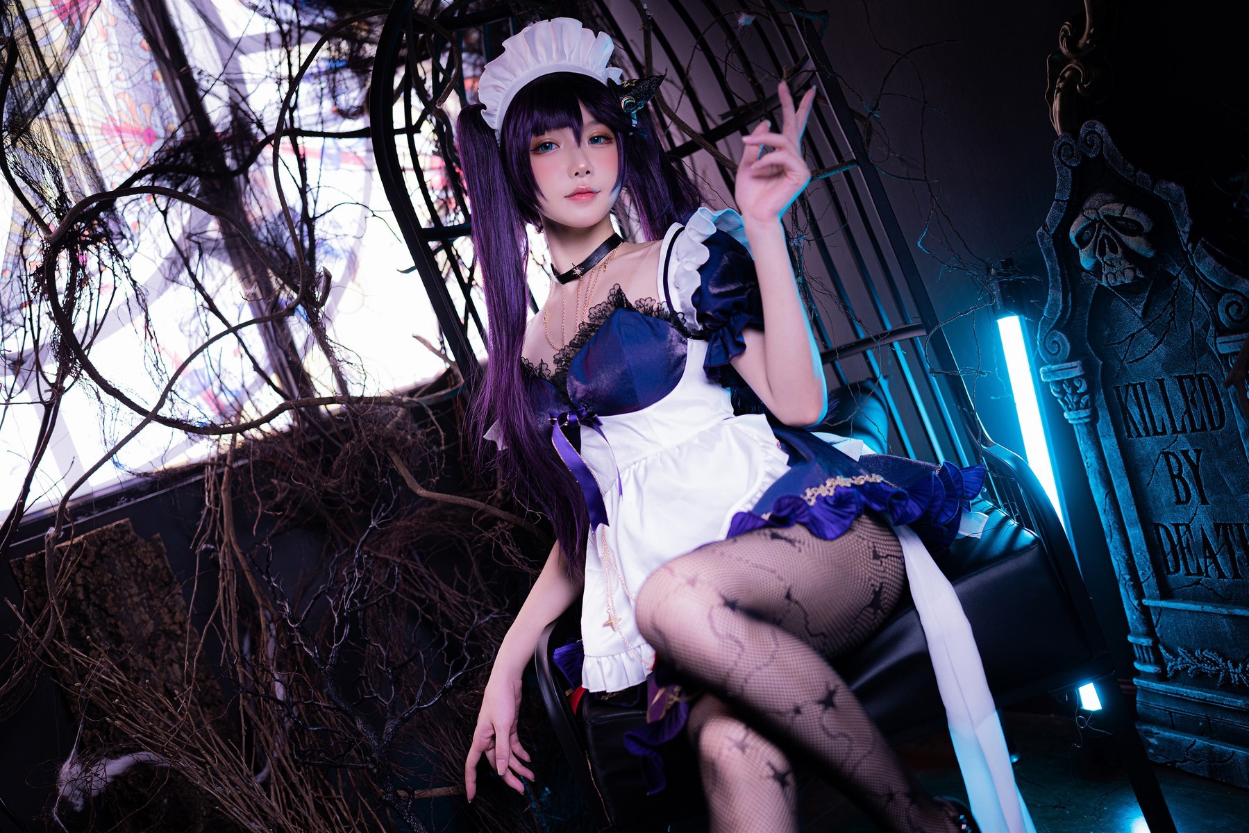 阿包也是兔娘 Cosplay 莫娜女仆 13