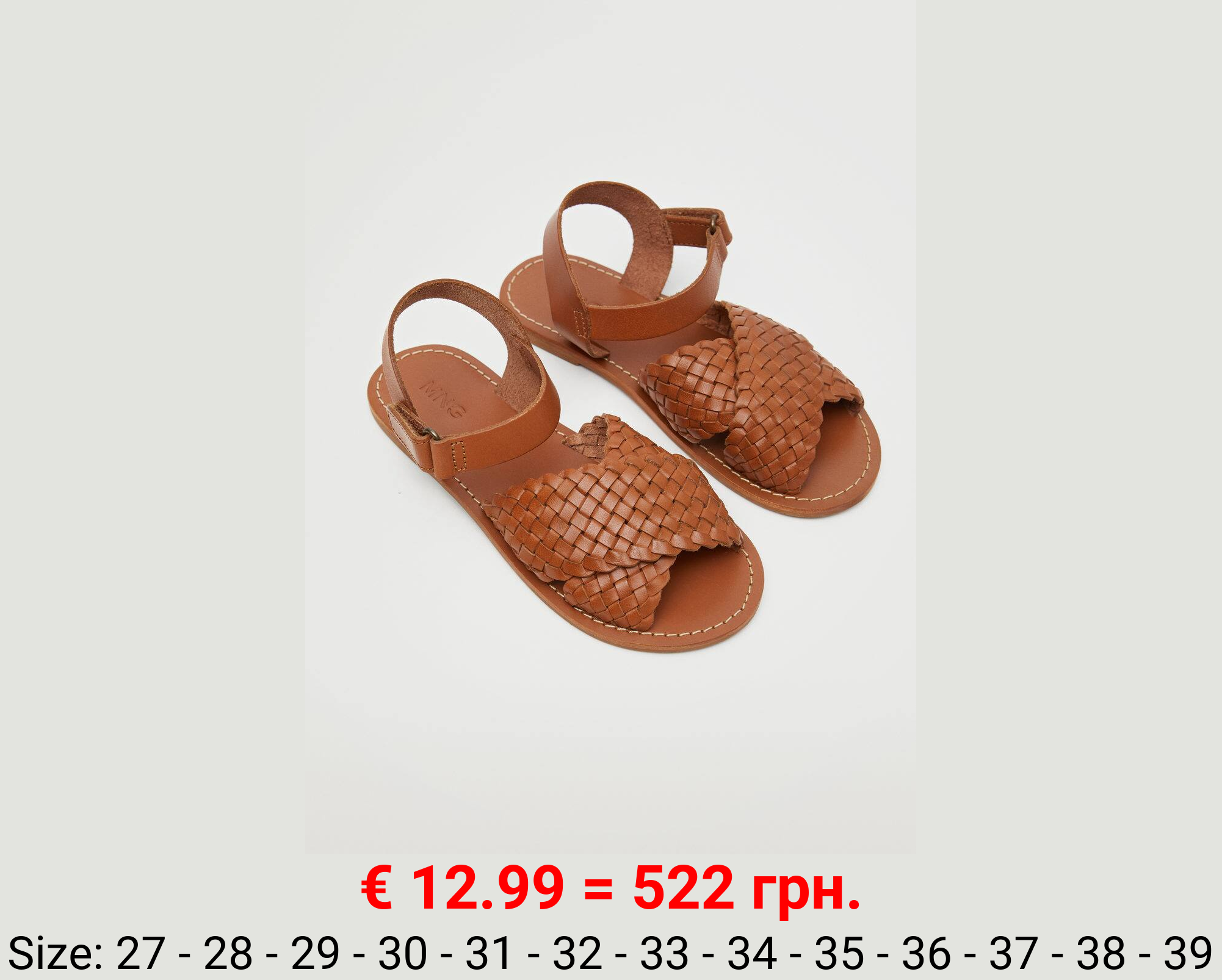 Sandalia trenzada piel