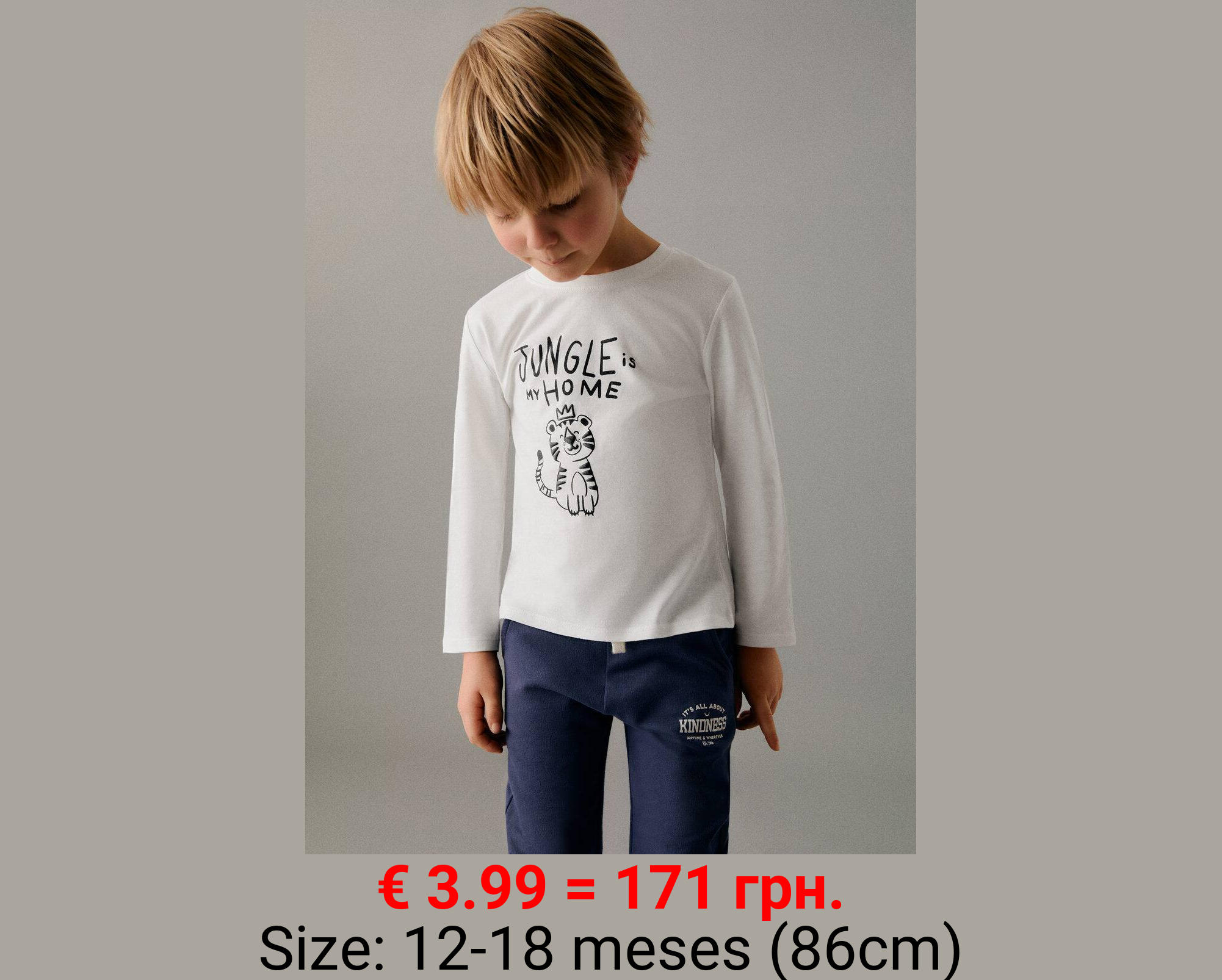 Camiseta manga larga estampada