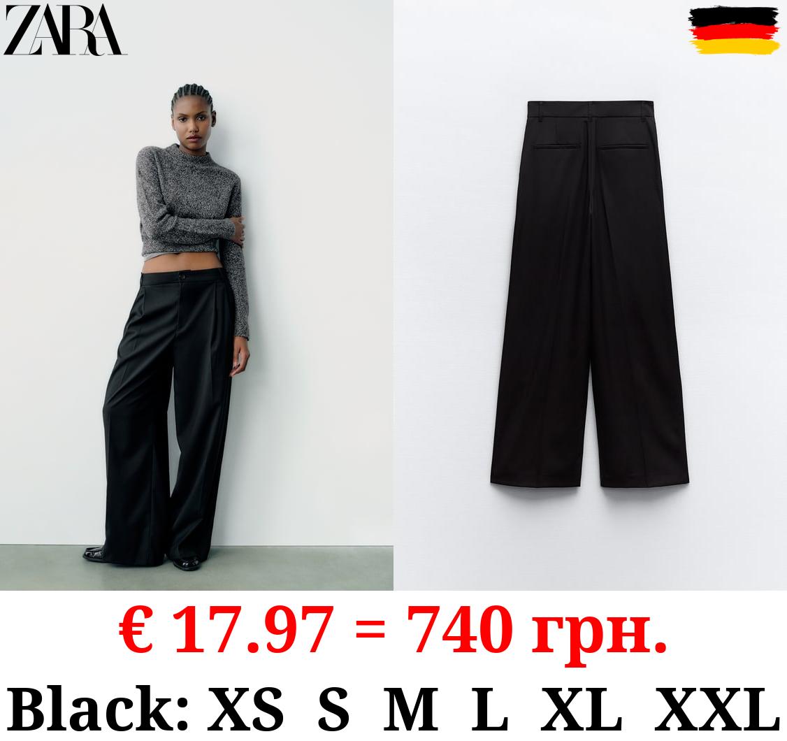 FULL-LENGTH PLEATED TROUSERS