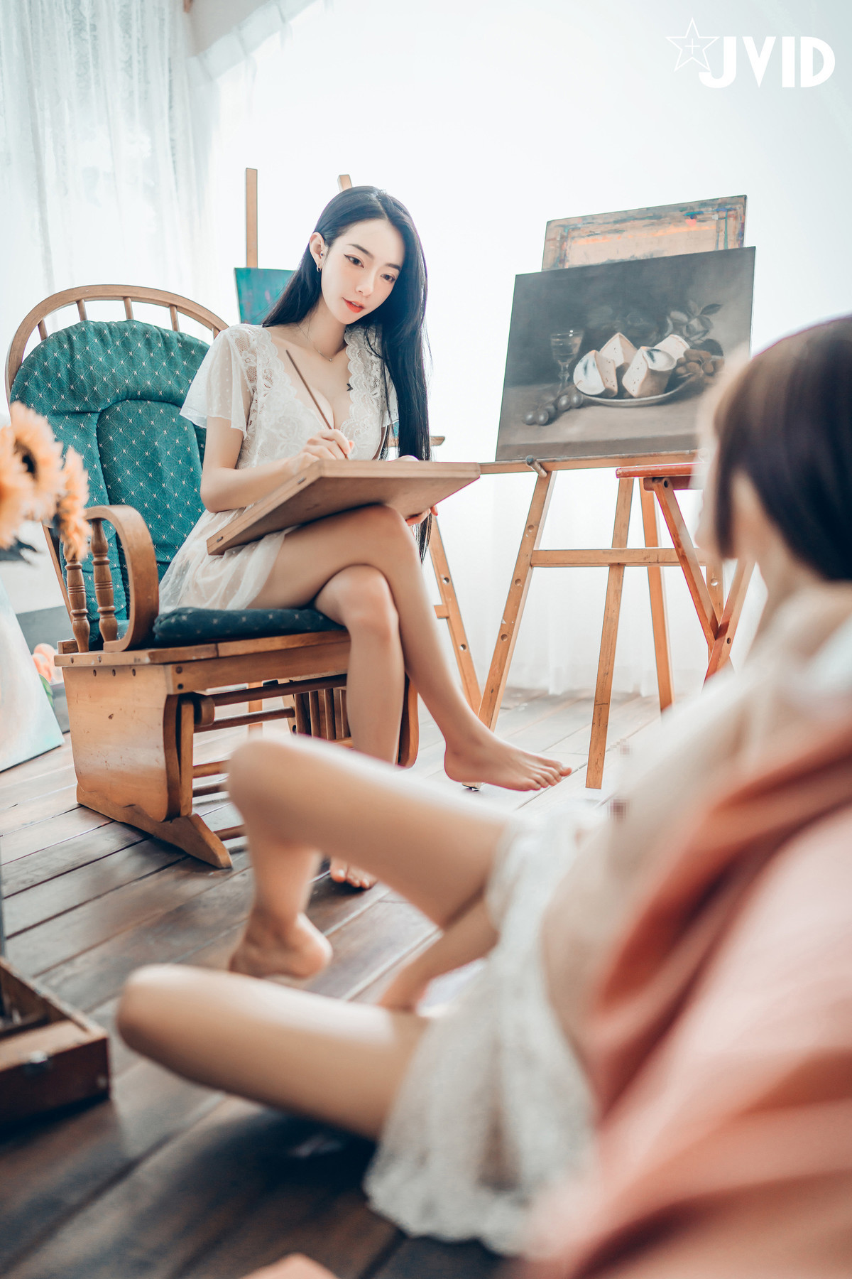 JVID精品 飄飄 妍妍 百合花神の美少女 最色色嘗試 辰辰特別客串！色色最大突破 Set.01 28