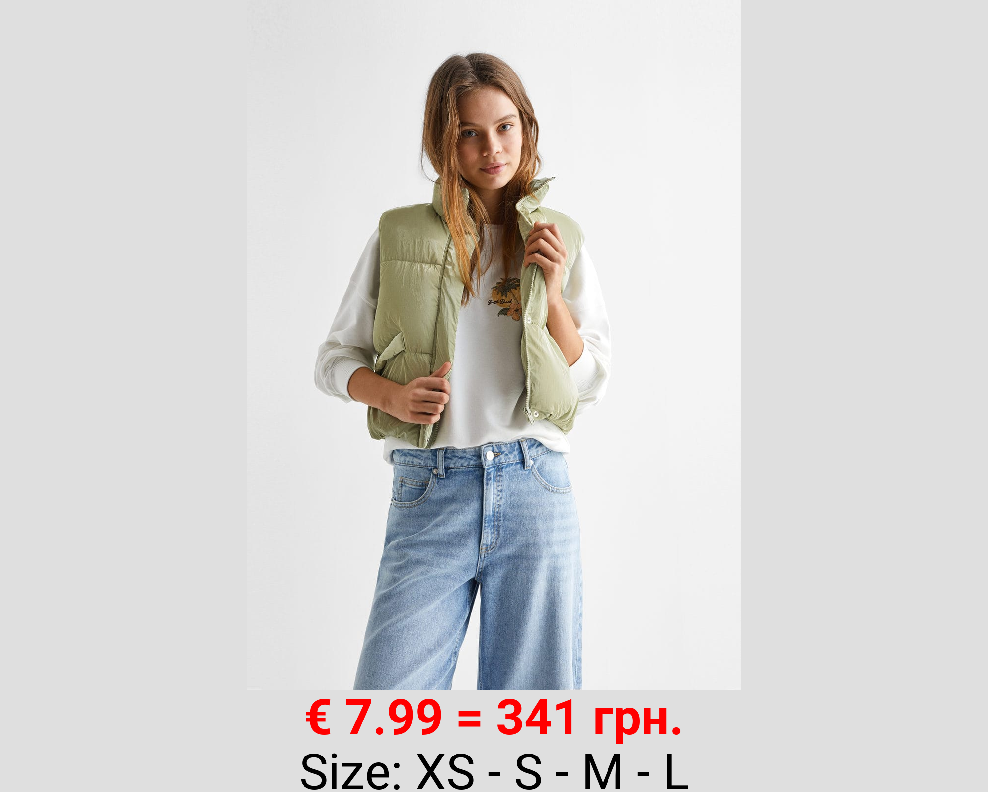 Chaleco acolchado brillo