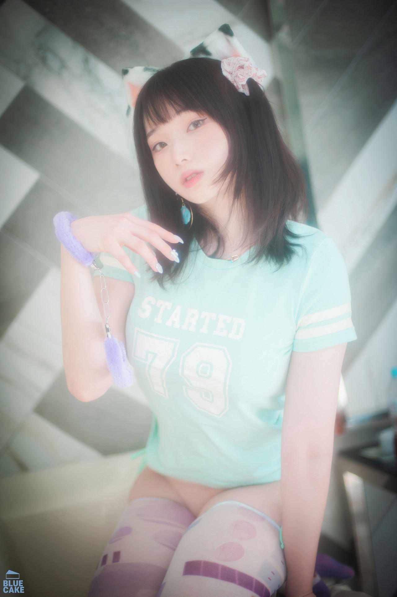 Bambi 밤비, [BLUECAKE] Naughty Cats Pink & Mint RED Set.02 17