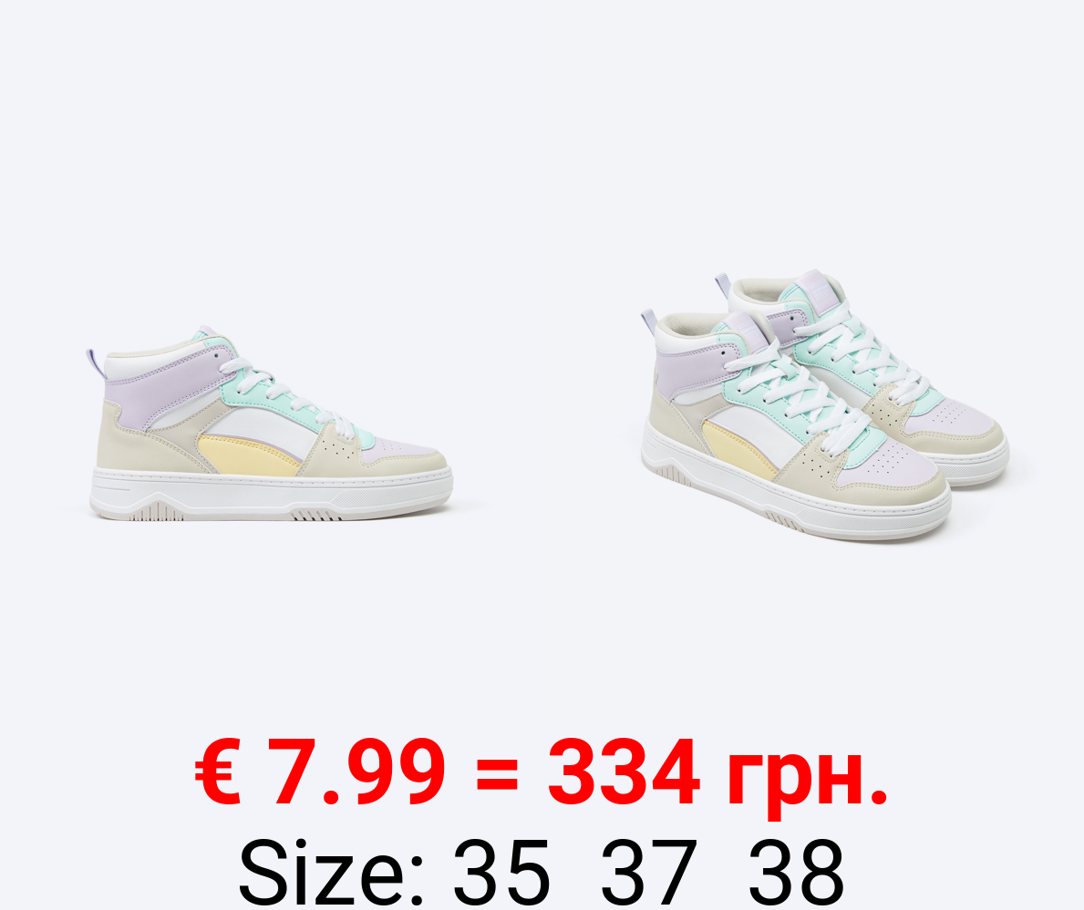 High-top street-style sneakers