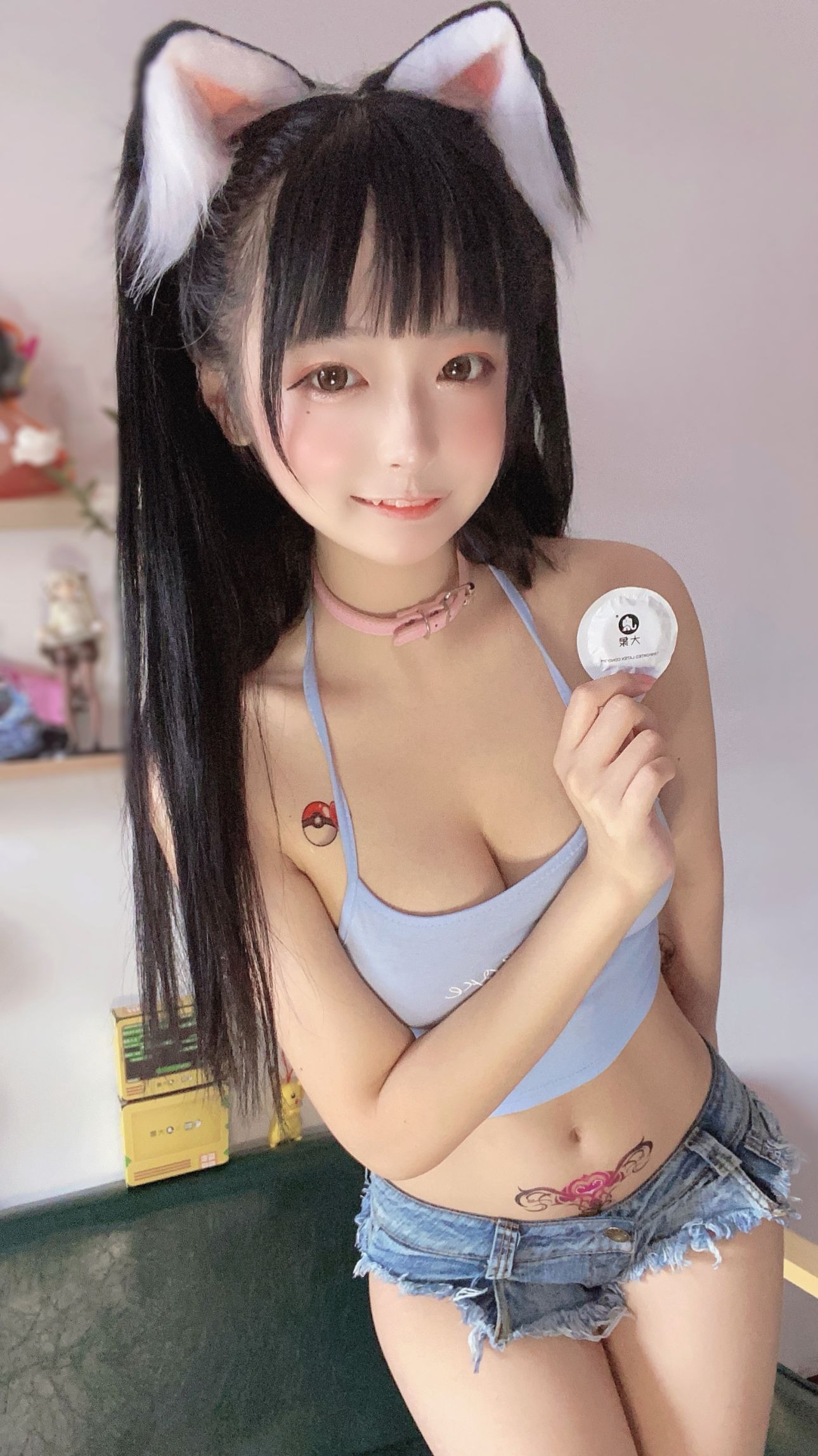 佳佳好难啊 - 蓝色吊带体操服 [40P-64MB] 27