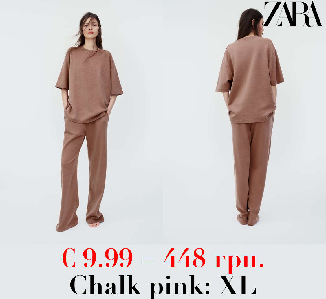 WASHED INTERLOCK TROUSERS