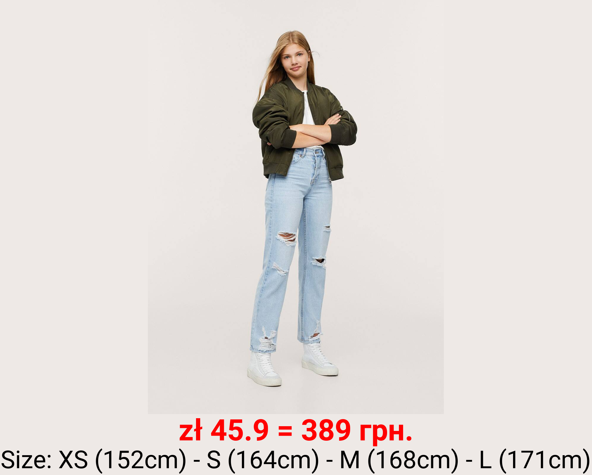 Jeans regular rotos decorativos