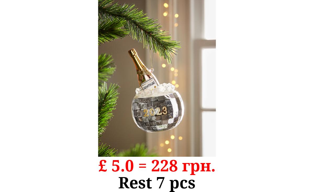 Christmas 2023 Champagne Ornament Bauble