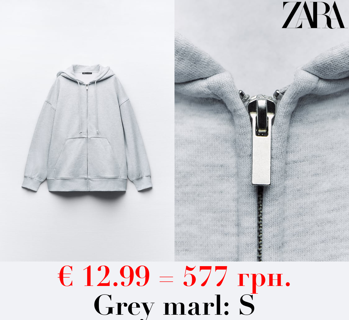 PLUSH JERSEY SWEATSHIRT WITH HOOD