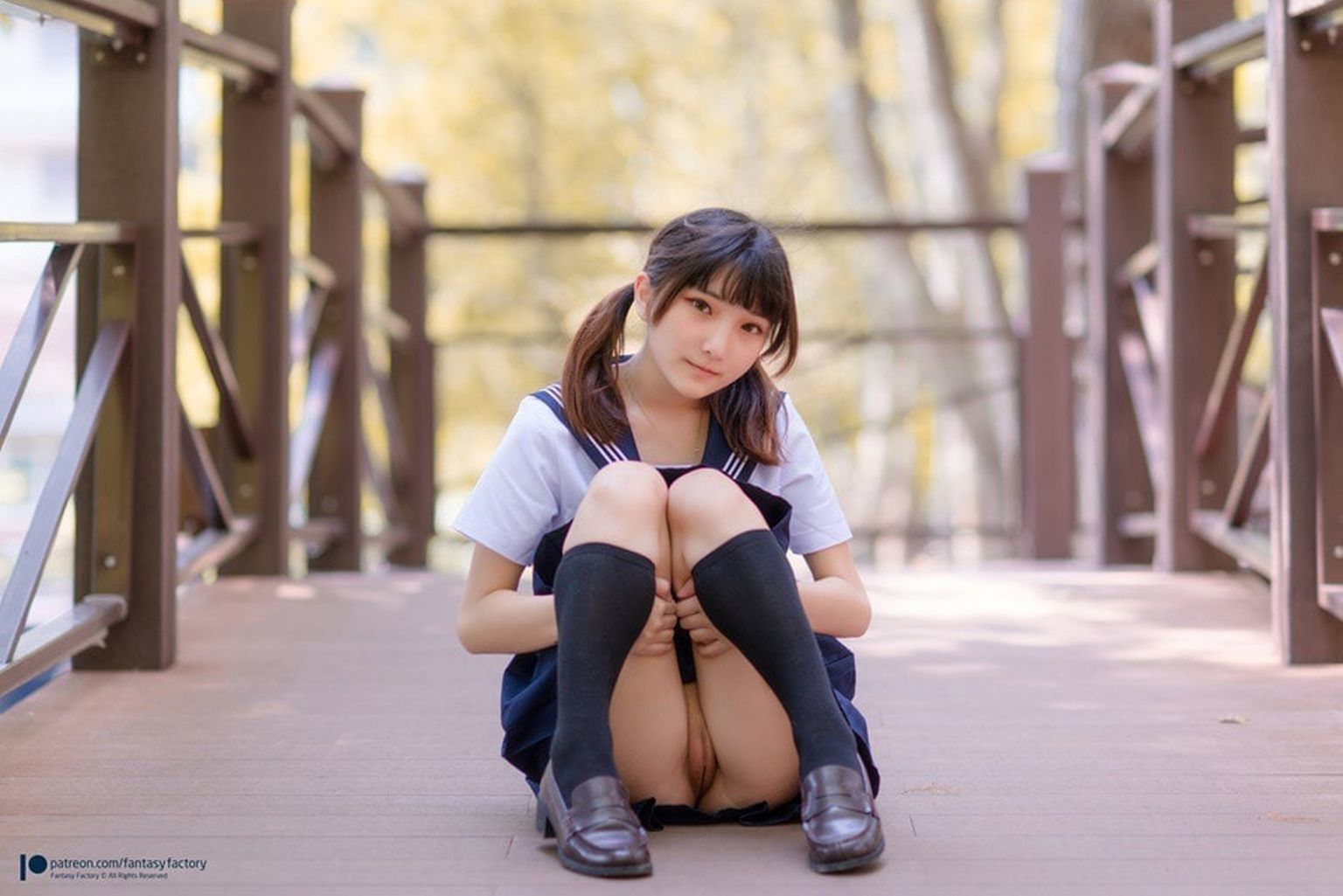 [小丁Patron] High School Girl with Pretty Pussy 皮衣濕身誘惑 (Fantasy Factory) 8
