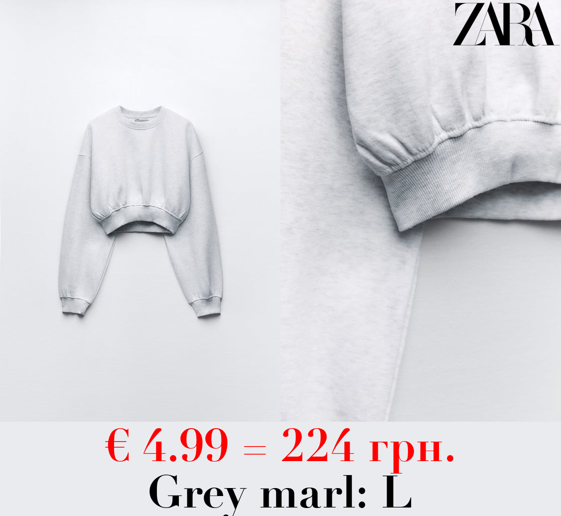 BASIC CROPPED SWEATSHIRT