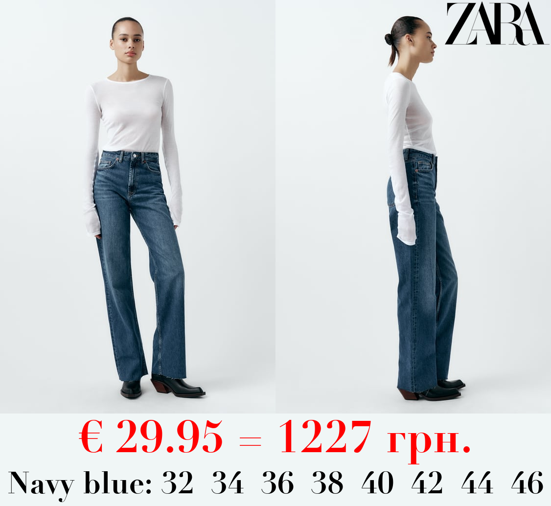 TRF HIGH-RISE WIDE-LEG JEANS