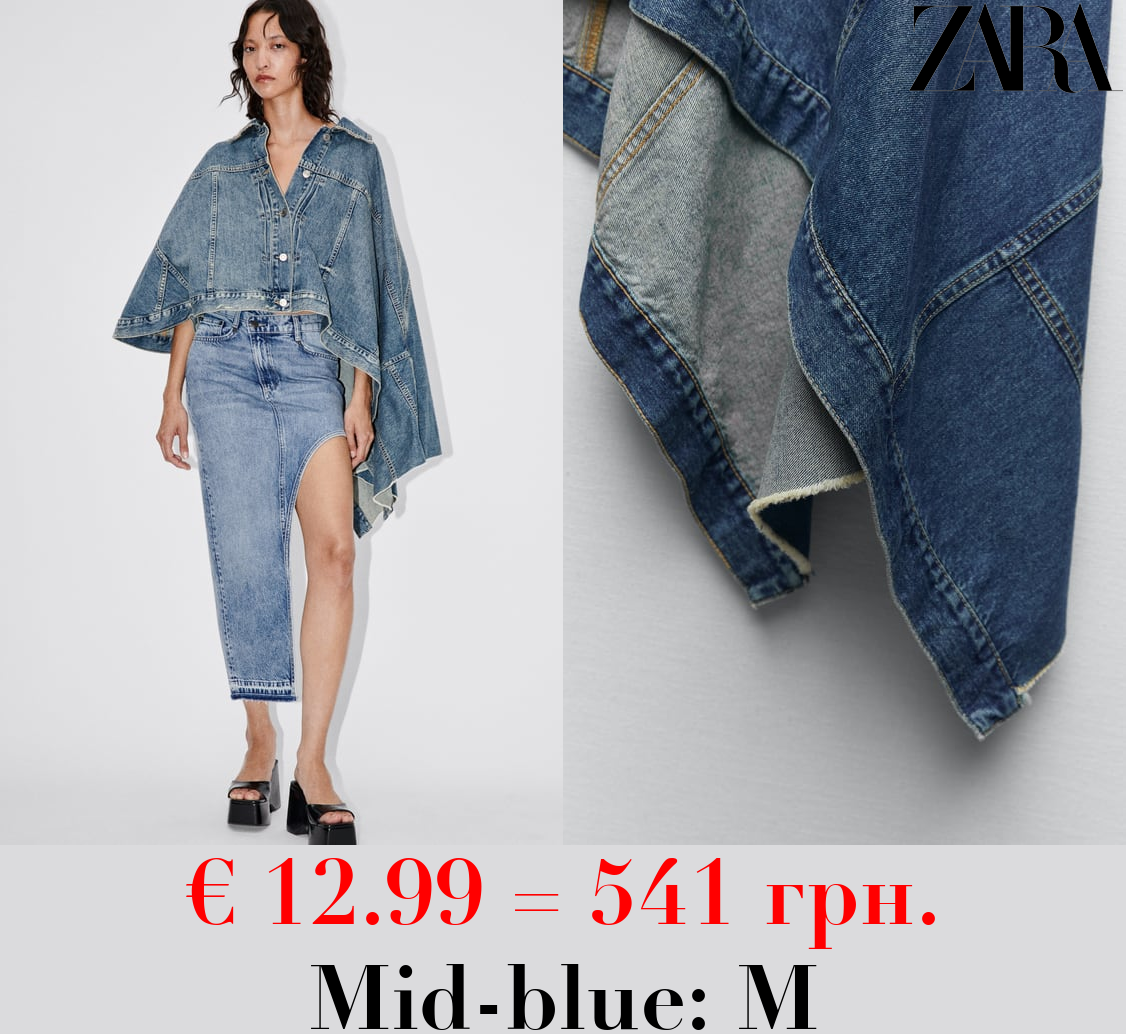 ZW ASYMMETRIC DENIM CAPE