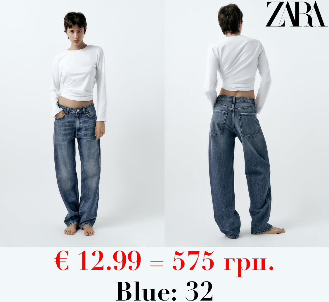 MID-RISE TAILORED BALLOON JEANS