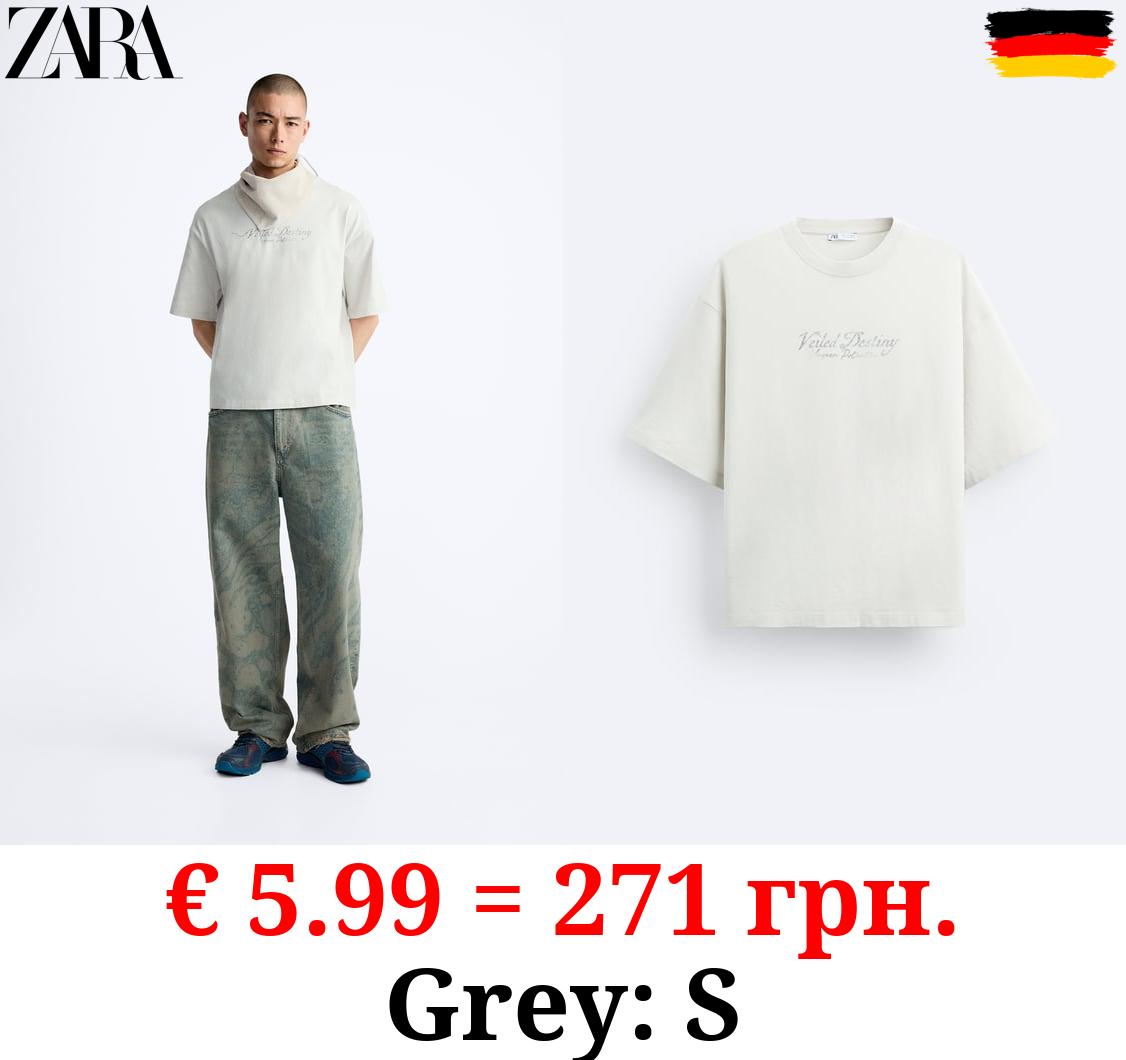 FADED TOP WITH SLOGAN