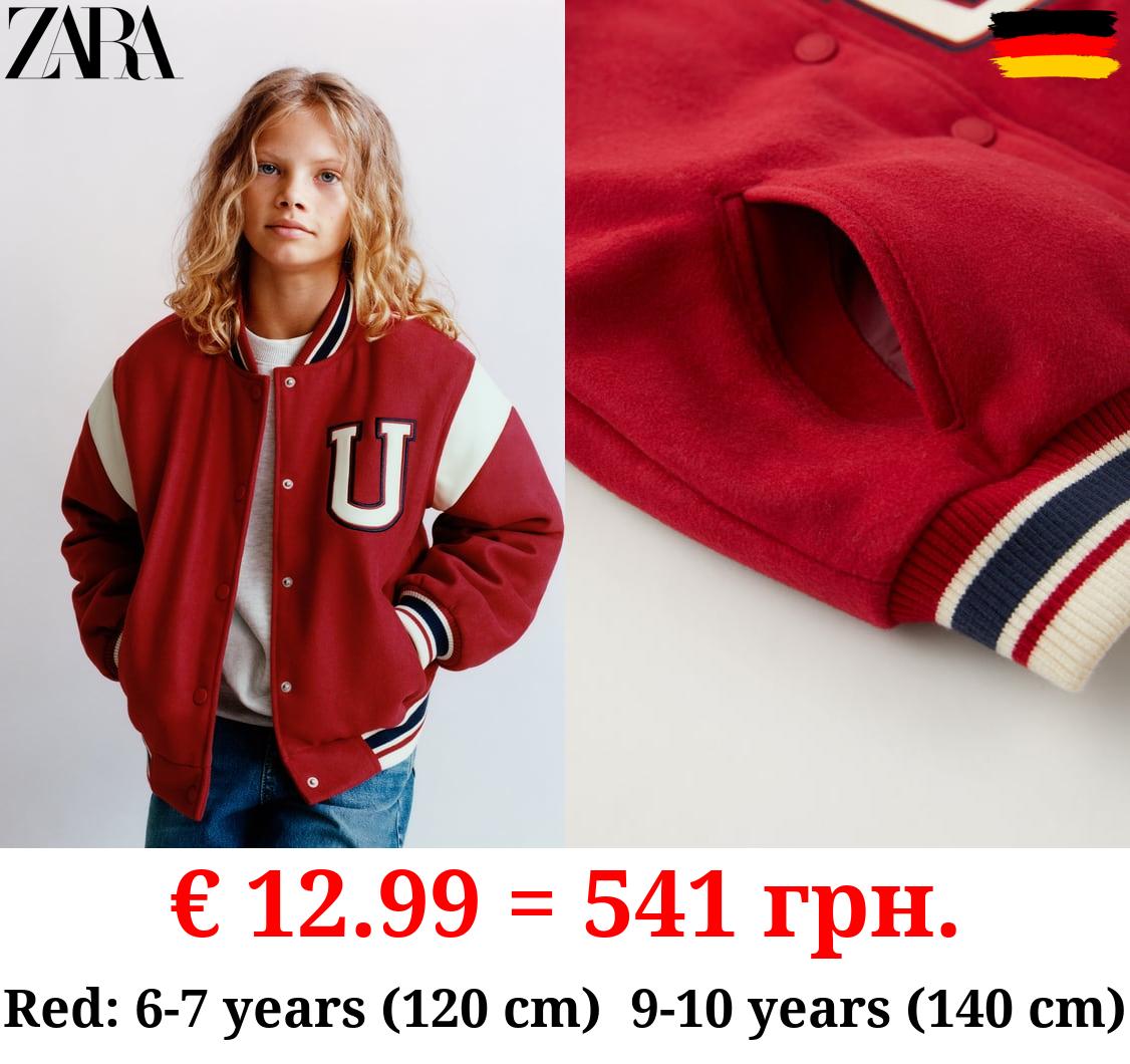 VARSITY BOMBER JACKET WITH PATCHES
