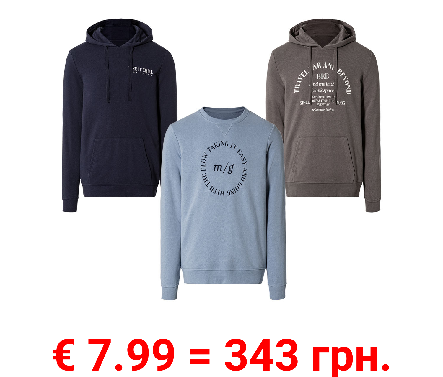 LIVERGY® Herren Sweatpullover mit hohem Bio-Baumwollanteil