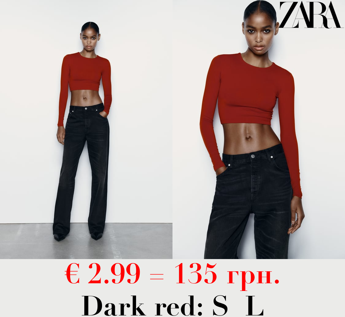 CROPPED POLYAMIDE T-SHIRT