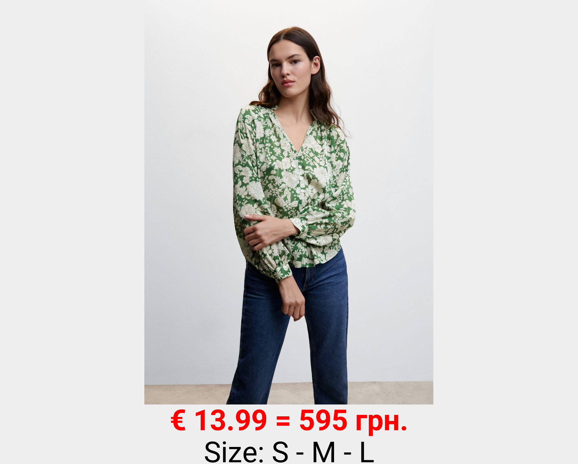 Blusa floral botones