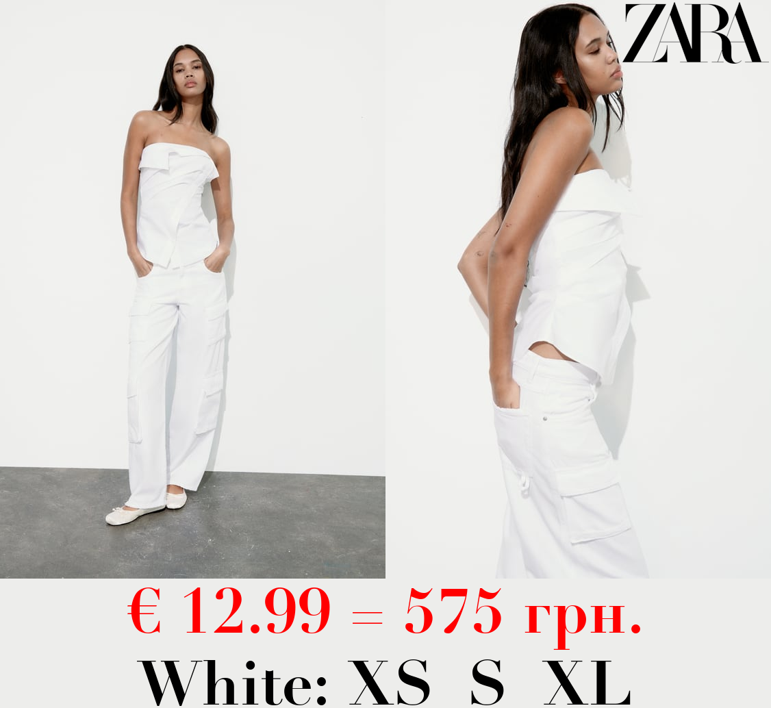 STRAPLESS STRIPED TOP