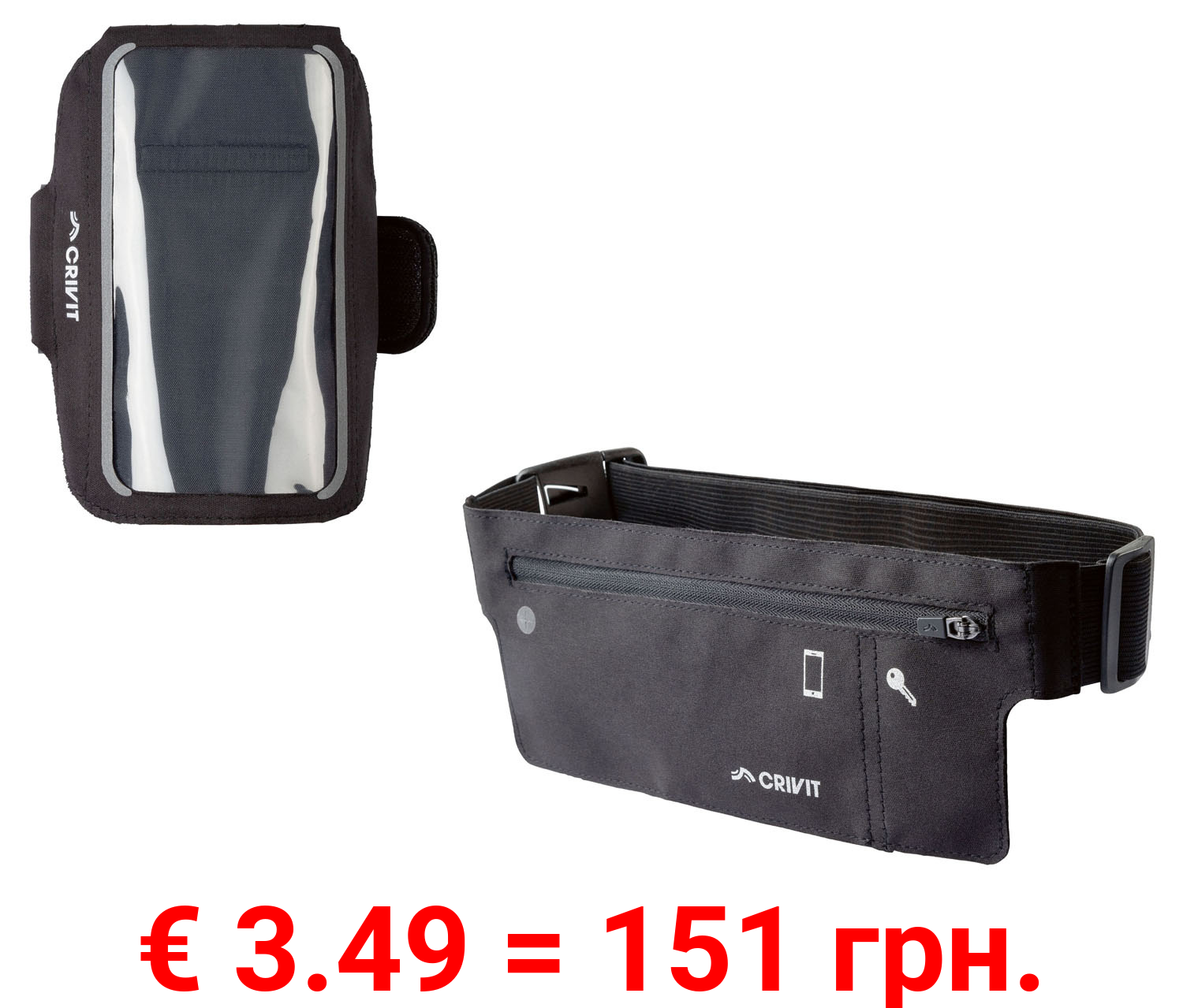 CRIVIT Smartphonearmtasche/Laufgürtel