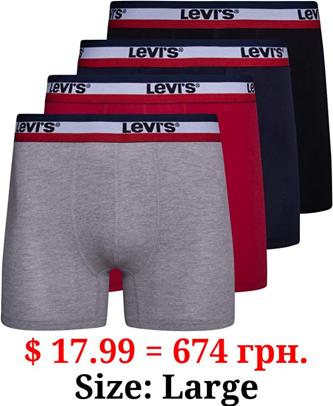 Levi's Mens Boxer Briefs Cotton Stretch Underwear For Men 4 Pack